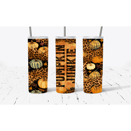 Pumpkin Junkie - Skinny Tumbler - southerncountryheart.com