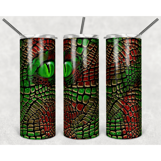 Christmas Dragon - Skinny Tumbler - southerncountryheart.com