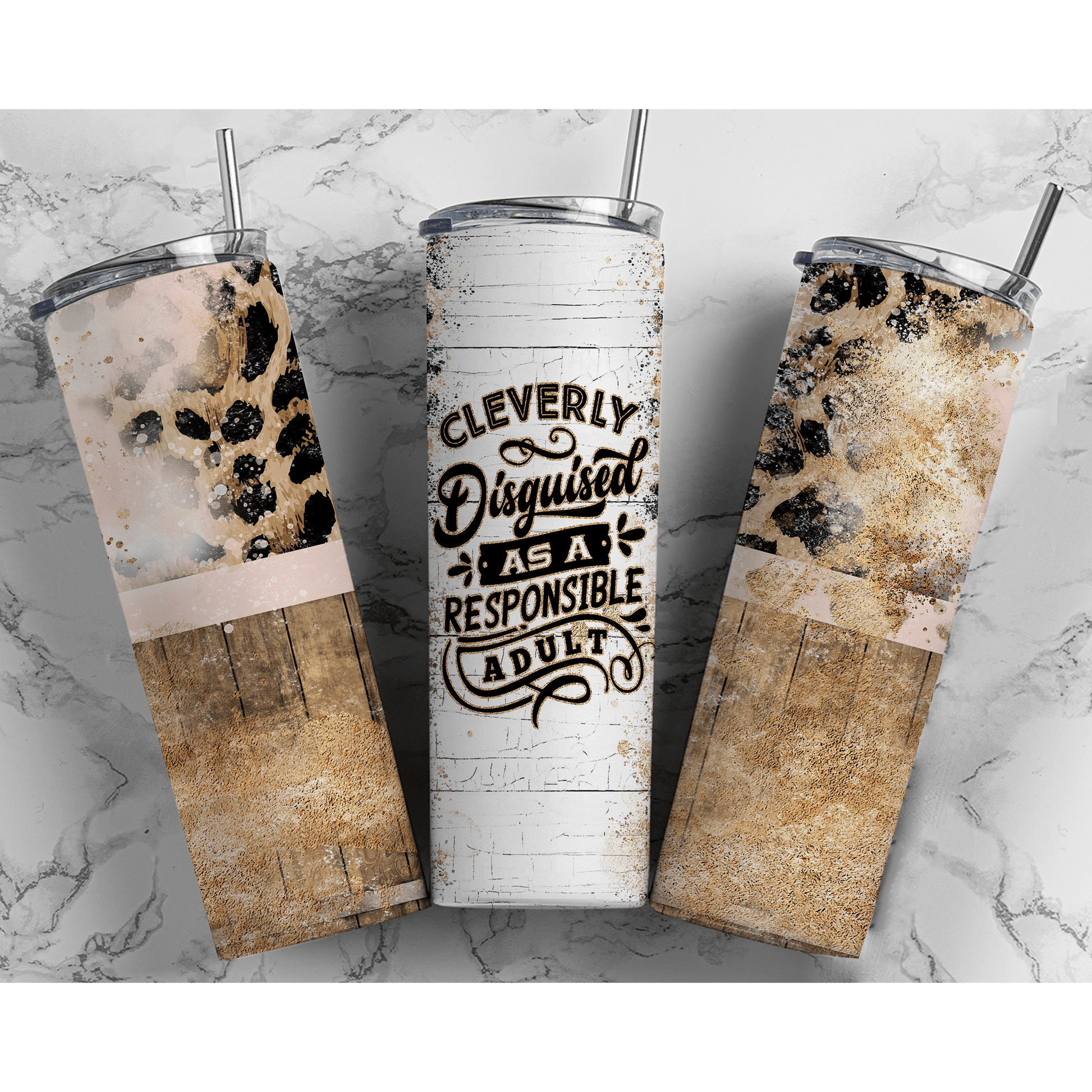 Cleverly Disguised as a Responsible Adult - Skinny Tumbler - southerncountryheart.com