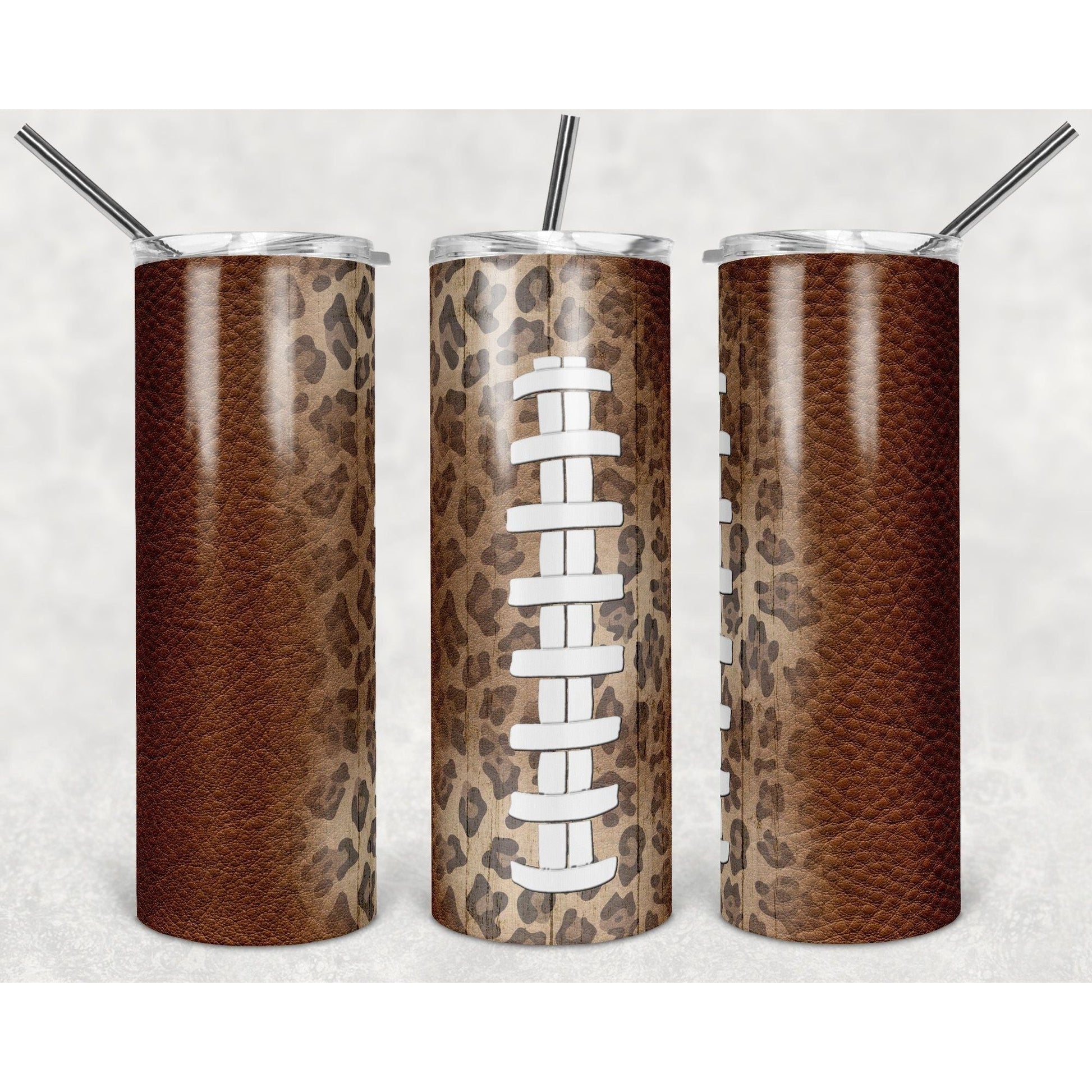 Football Leopard - Skinny Tumbler - southerncountryheart.com