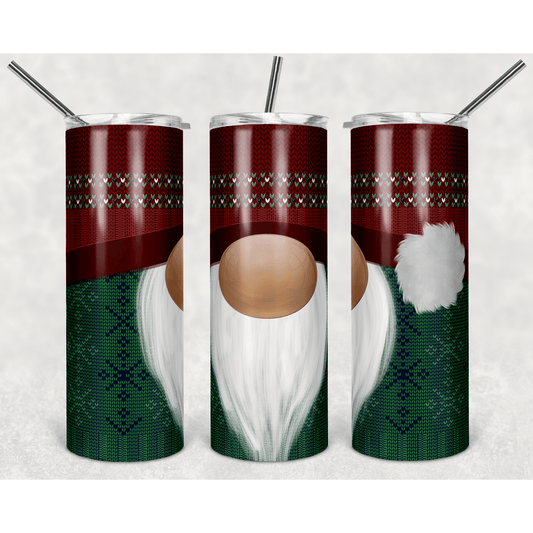 Gnome Knit Beard Red Green - Skinny Tumbler - southerncountryheart.com