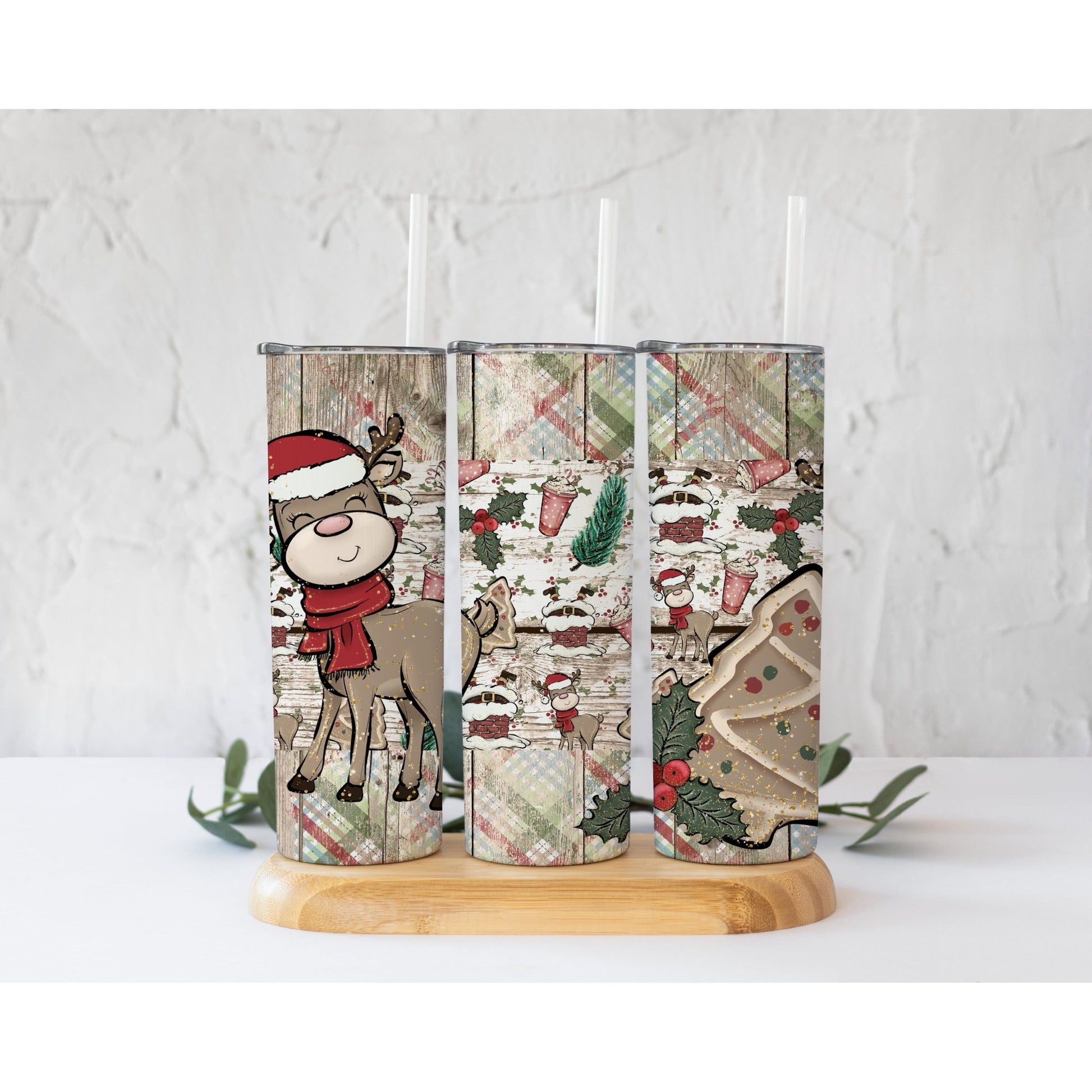 Reindeer Cookies - Skinny Tumbler - southerncountryheart.com