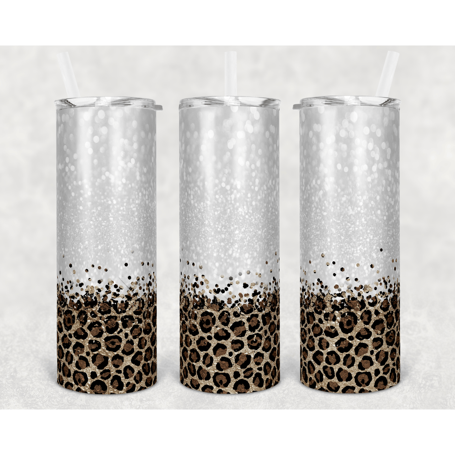 Leopard bottom Plain - Skinny Tumbler - southerncountryheart.com