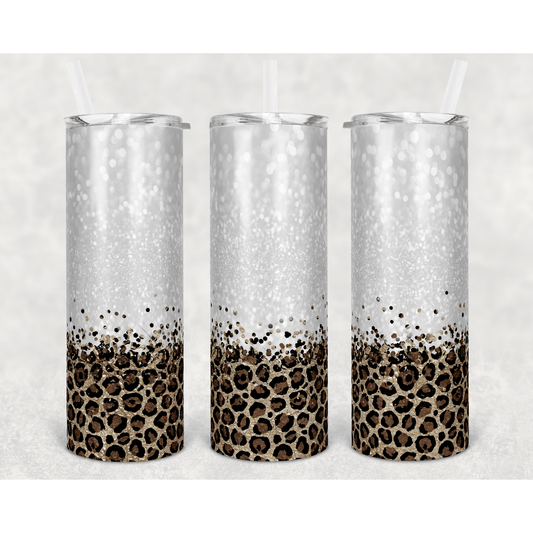 Leopard bottom Plain - Skinny Tumbler - southerncountryheart.com