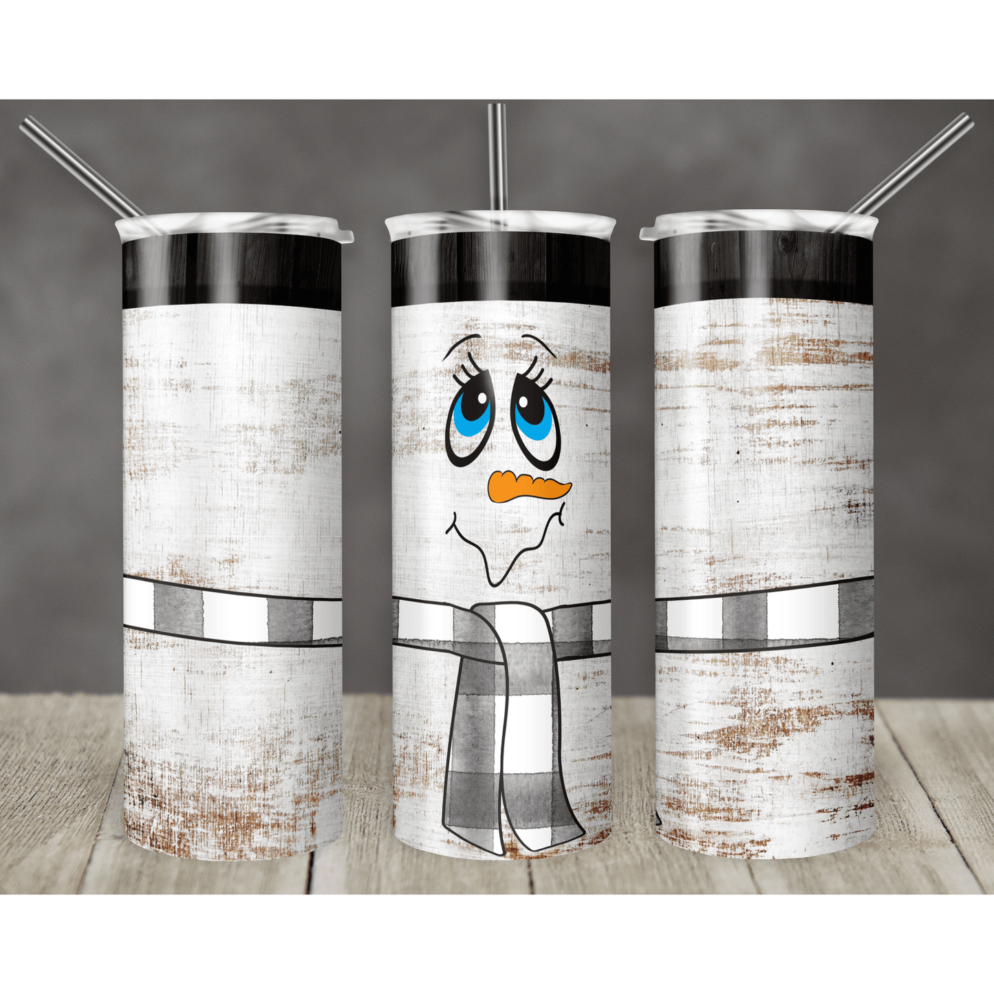 Snowman - Skinny Tumbler - southerncountryheart.com