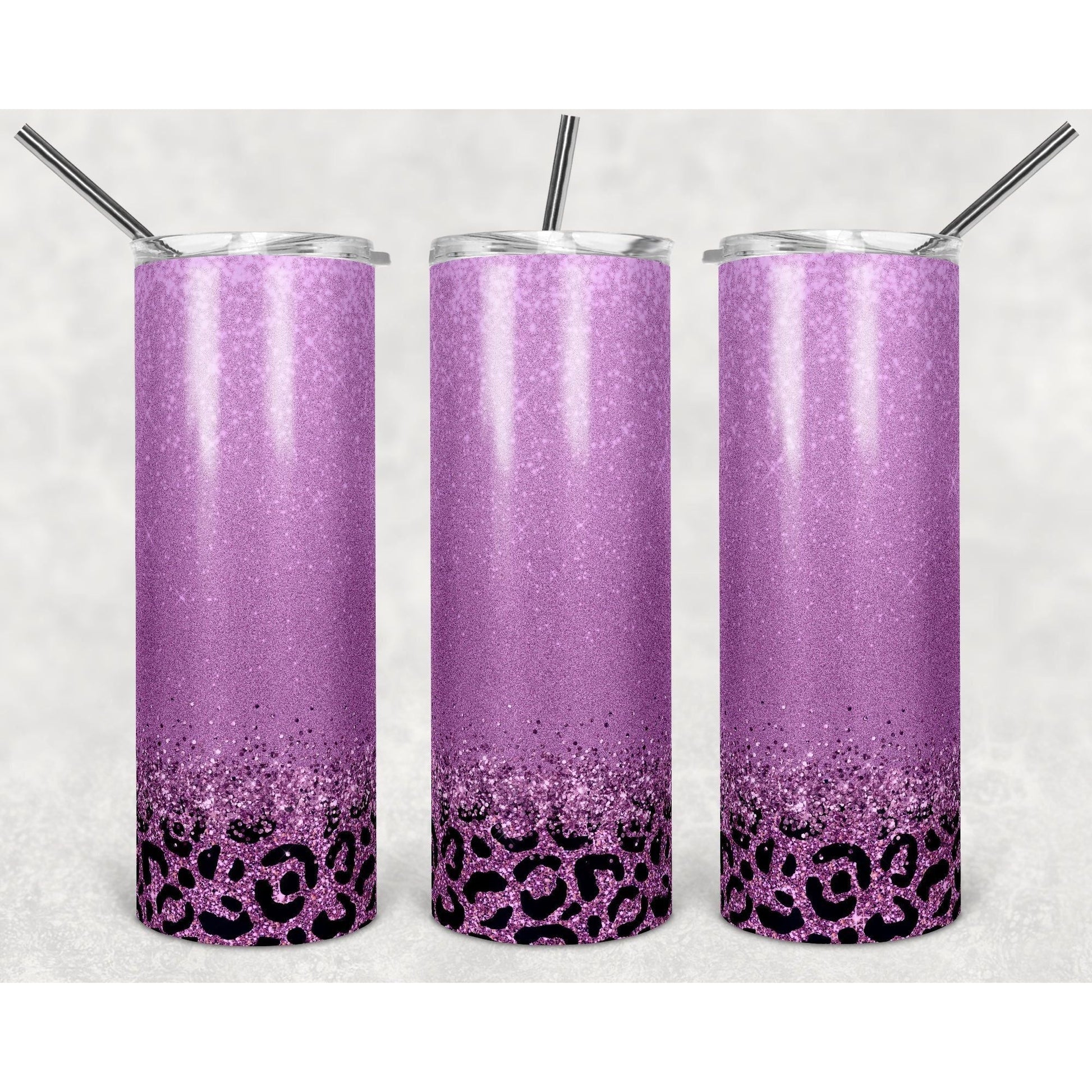Violet Leopard Ombre - Skinny Tumbler - southerncountryheart.com