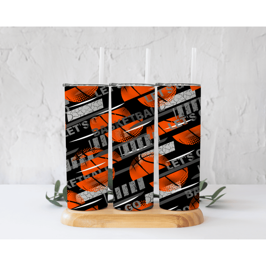 Basket Ball Let's Go Milky Way - Skinny Tumbler - southerncountryheart.com