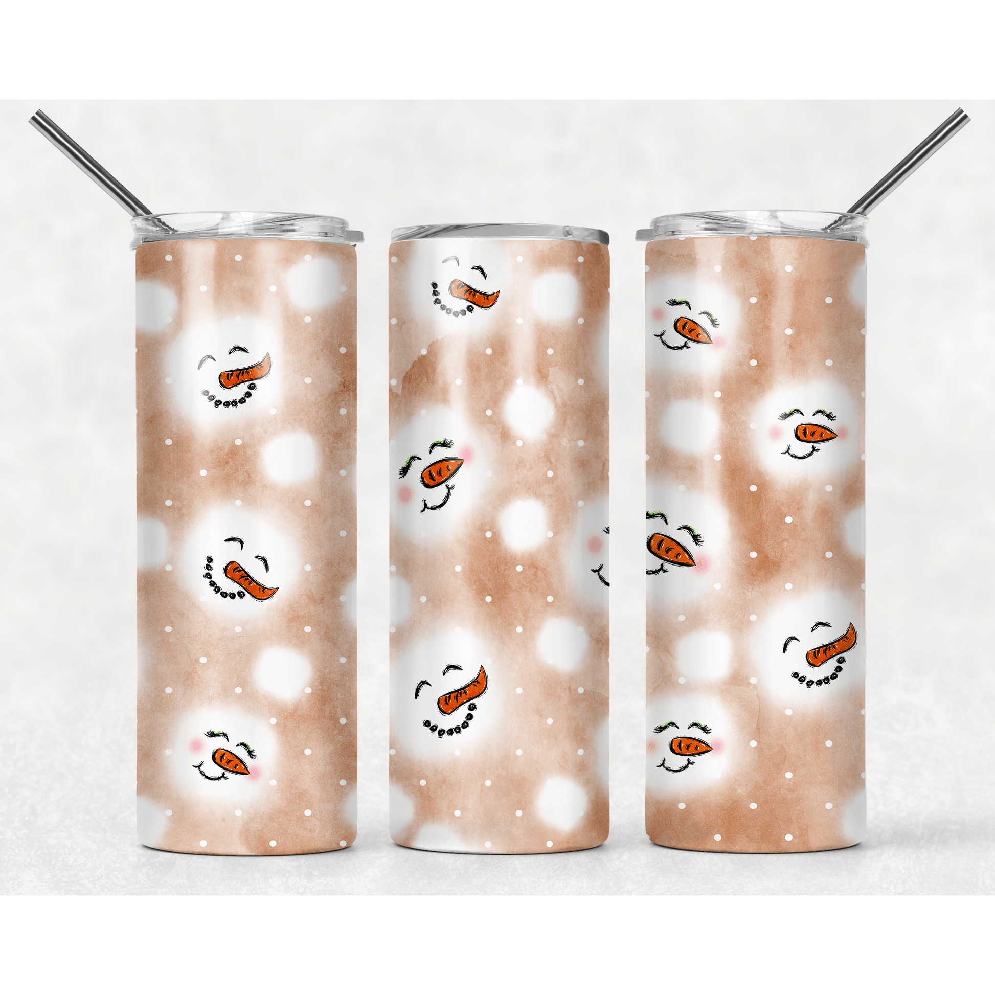 Hot Chocolate Snowman Marshmellow - Skinny Tumbler - southerncountryheart.com