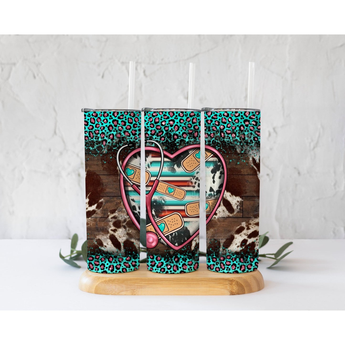 Western Nurse Stethoscope - Skinny Tumbler - southerncountryheart.com